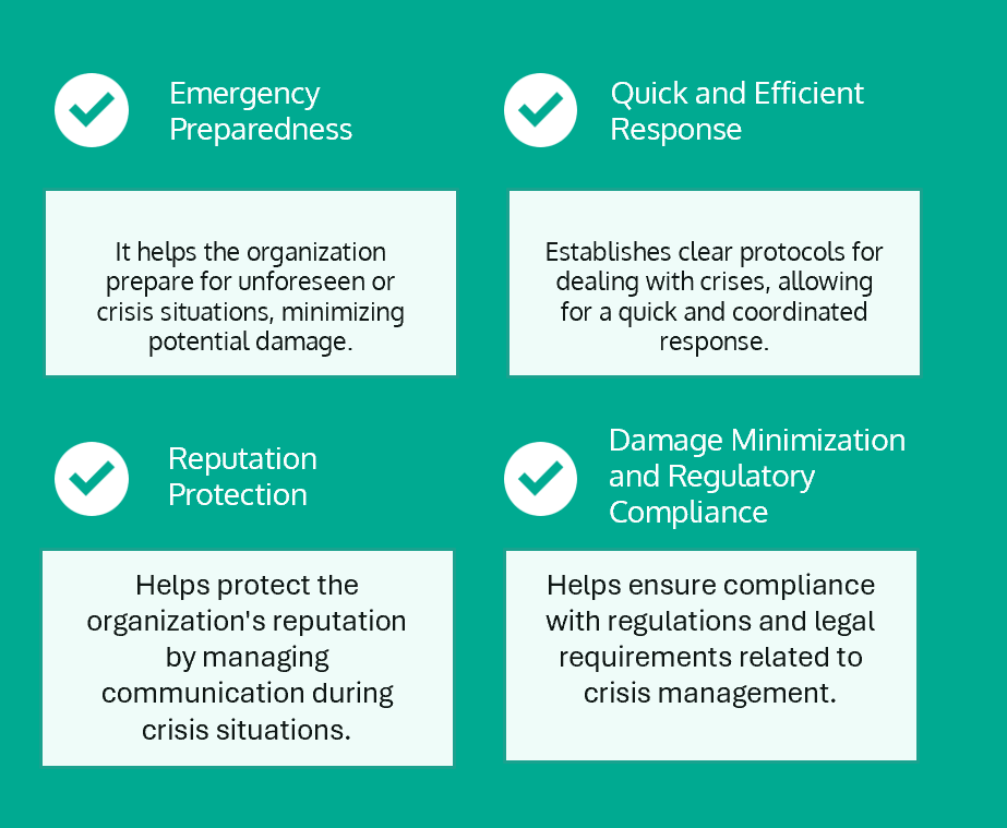 Benefits of implementing crisis management